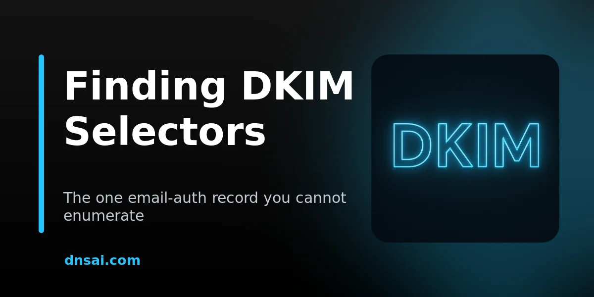 How to Find a DKIM Selector Without the Email Headers | DNSai