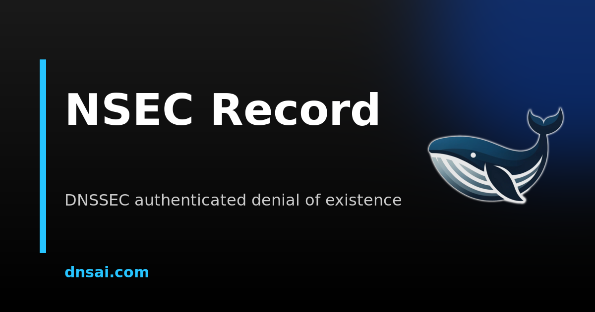 Nsec Decatur NSEC Record — DNSSEC Proof of Non-Existence | DNSai
