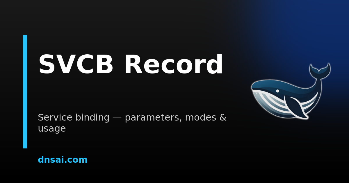 SVCB Record — Generic Service Binding in DNS | DNSai