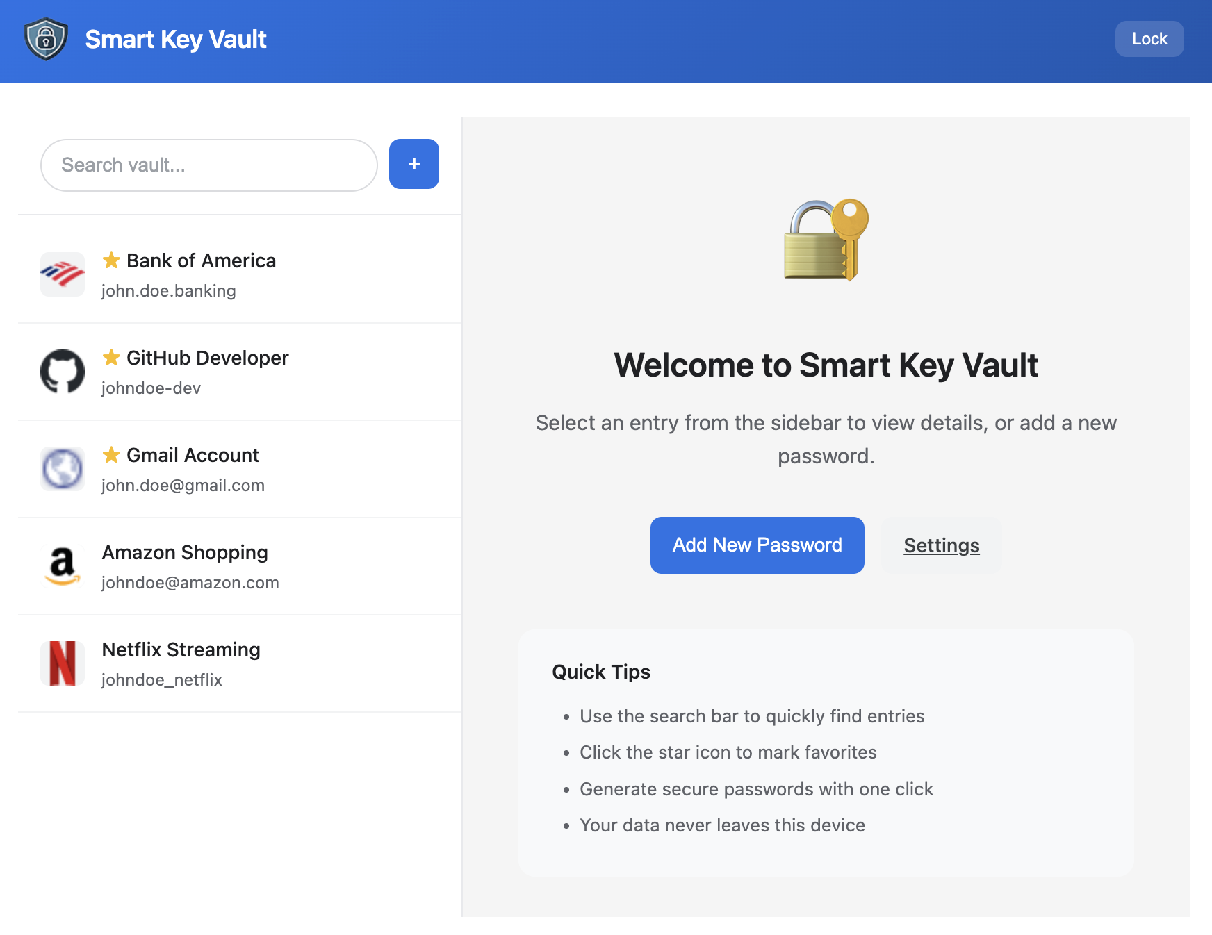 Smart Key Vault Full View